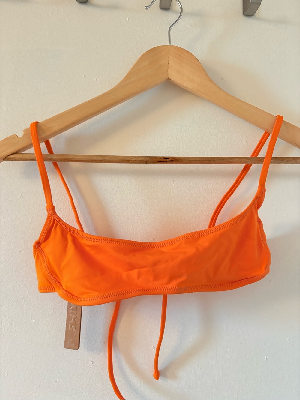 SKIMS Signature Swim Micro Scoop Bikini Top - Orange - Size XXS (NWT)